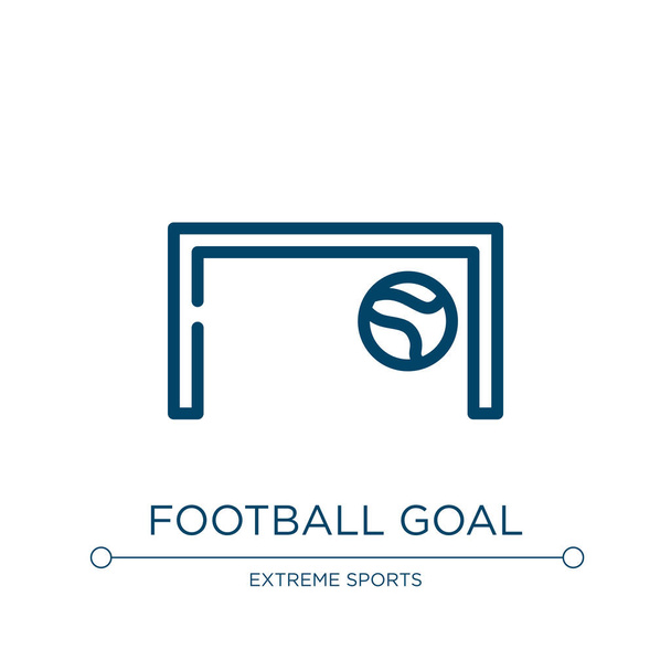 Football goal icon. Linear vector illustration from sports collection. Outline football goal icon vector. Thin line symbol for use on web and mobile apps, logo, print media. - Vector, Image