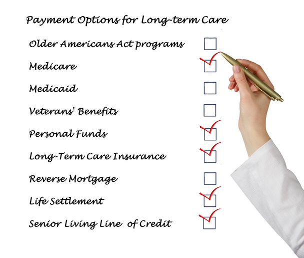 επιλογές πληρωμής για μακροχρόνια φροντίδα - Φωτογραφία, εικόνα