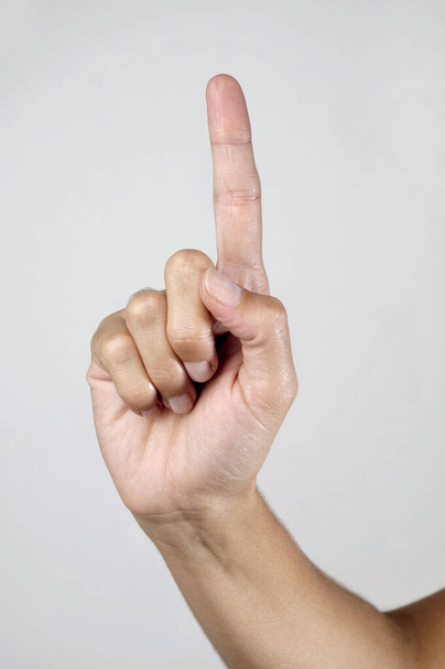 Hand Sign on white background - Φωτογραφία, εικόνα