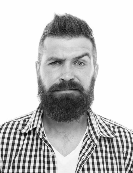 Mature hipster with beard. trendsetter hipster with mustache isolated on white. mustachioed and bearded male. after hairdresser salon. barbershop master. mustache from barber. Fabulous at any age - Foto, Bild