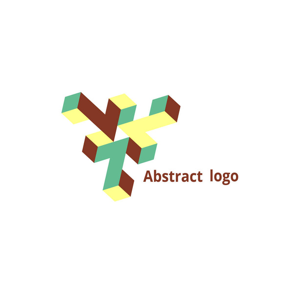 abstraktes geometrisches Logo auf weißem Hintergrund - Vektor, Bild