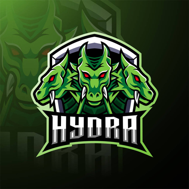 Projekt logo maskotki esportowej Hydra - Wektor, obraz