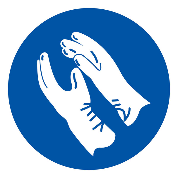 Wear Rubber Gloves Symbol Sign, Vector Illustration, Isolate On White Background Label .EPS10  - Вектор,изображение