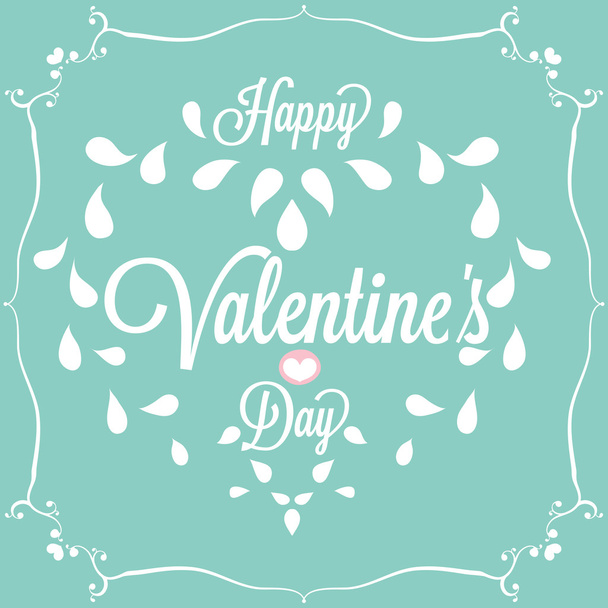 Celebração. Feliz Dia dos Namorados em fundo azul
 - Vetor, Imagem