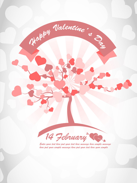 Aftelkalender voor Valentijnsdag achtergrond 8 - Vector, afbeelding