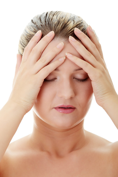 Woman with headache - Fotografie, Obrázek