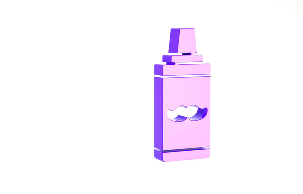 Фіолетова піна для гоління ізольована на білому тлі. Гоління вершками. Концепція мінімалізму. 3D ілюстрація 3D рендеринга
 - Фото, зображення