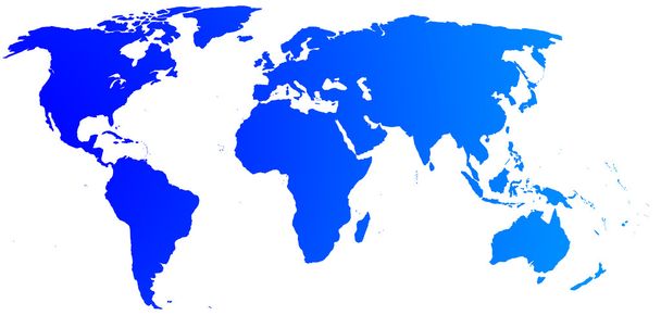 世界の高品質ブルー地図 - 写真・画像