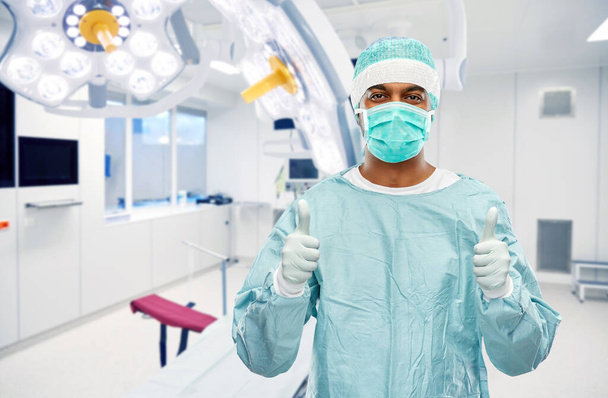indian male doctor or surgeon over operating room - Φωτογραφία, εικόνα