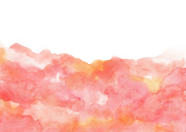 Abstract pink peach watercolor hand painting background for decoration on Valentine's day and wedding event. - Foto, Imagem