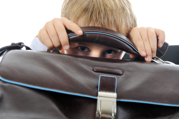 Boy with a briefcase - Foto, afbeelding