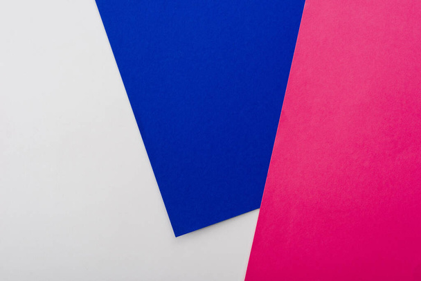 abstract geometric background with white, pink, blue paper - Valokuva, kuva