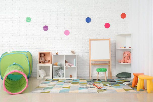 Stylish interior of modern playroom in kindergarten - Foto, Imagem