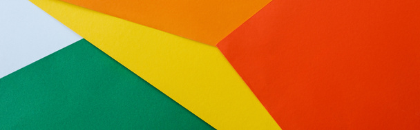 fondo geométrico abstracto con papel brillante colorido, plano panorámico
 - Foto, Imagen