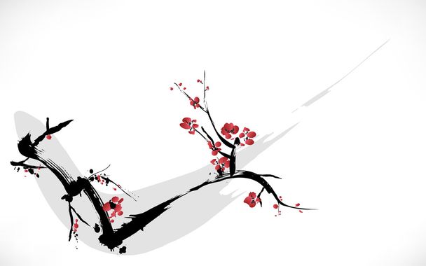 Blossom painting - Вектор,изображение