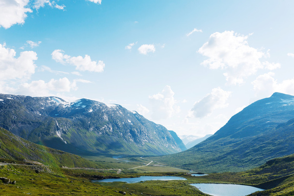 λίμνες κορυφές των βουνών, Νορβηγία - Φωτογραφία, εικόνα