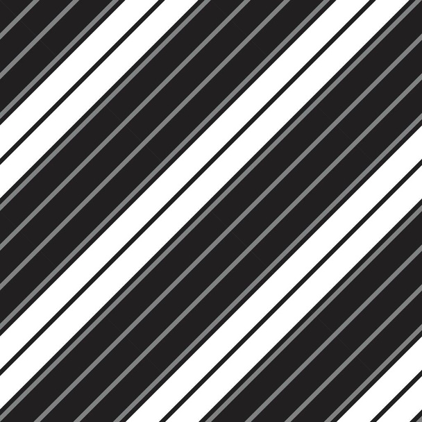 Moda tekstili ve grafikleri için uygun siyah ve beyaz köşegen çizgili düz desenli arkaplan - Vektör, Görsel