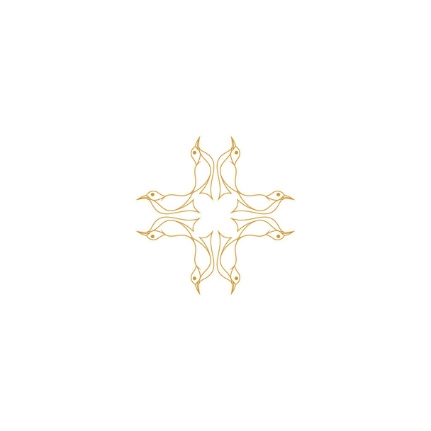 Conjunto vetorial de modelos de design de logotipo símbolos abstratos em estilo arábico ornamental emblemas para produtos de luxo, hotéis, boutiques, jóias, cosméticos orientais, restaurantes, lojas e lojas
 - Foto, Imagem