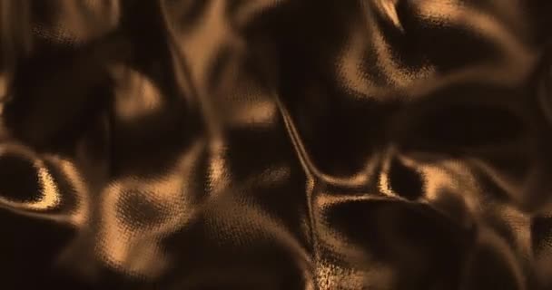 Zlaté třpytivé hedvábné pozadí. Glamour saténová textura 3D vykreslování smyčka 4k. Kouzelný šťastný nový rok animace. - Záběry, video