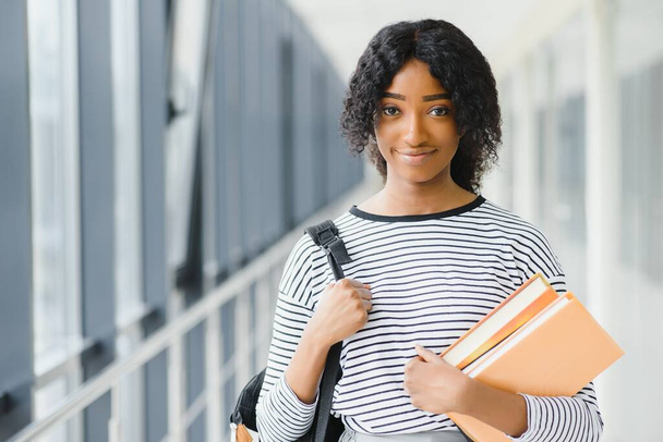 Young African-American student in university - Fotó, kép