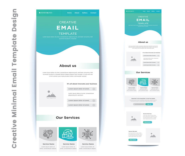 Email Template - это уникальная профессиональная электронная почта для продвижения ваших продуктов или любого типа кампаний, таких как E-commerce, Affiliate, Corporate, Business, Advertising, Marketing, Promotional, Retail, News, и многое другое.
. - Вектор,изображение