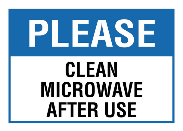 CLEAN MICROWAVE KÄYTTÖilmoituksen jälkeen - Vektori, kuva