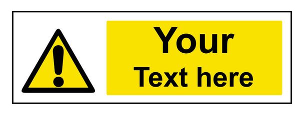 Leere Warnung anpassen Ihr Text hier Zeichen - Vektor, Bild