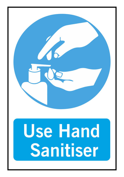 higienizador de manos higiene personal lavarse las manos advertencia vector signo
 - Vector, imagen