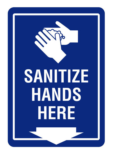 Uso SANITIZE señal de advertencia de higiene personal
 - Vector, imagen