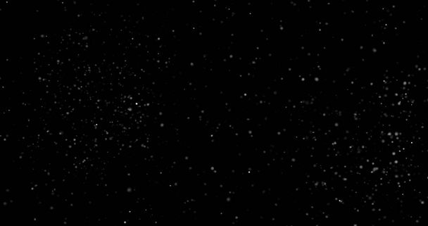 Partículas de polvo abstractas voladoras sobre fondo negro
 - Foto, Imagen