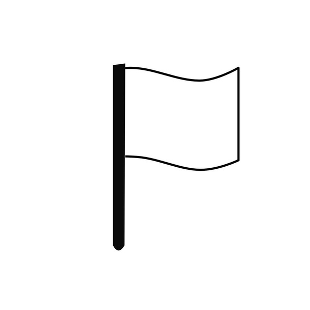 bandera blanca sobre fondo blanco
 - Foto, imagen