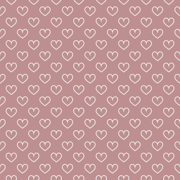 Stylish hearts seamless vector pattern. Wedding background. Romantic vector wallpaper for your design. - Vektor, Bild
