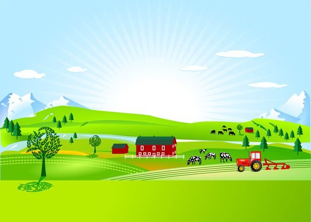 Farm and countryside - Vector, Image