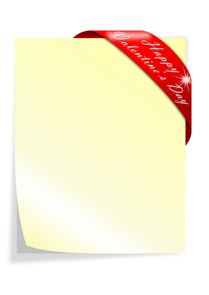 жовтий папір етикеточний з слів щасливого Валентина день - Фото, зображення