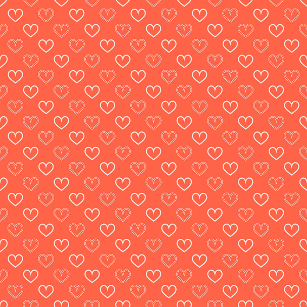 Stylish hearts seamless vector pattern. Wedding background. Romantic vector wallpaper for your design. - Vector, Image
