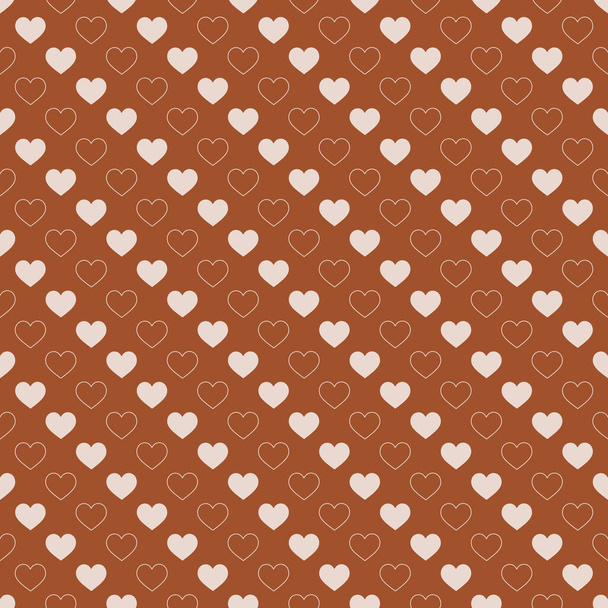 Stylish hearts seamless vector pattern. Wedding background. Romantic vector wallpaper for your design. - Vektor, Bild