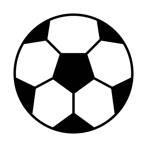 Fußballspiel, Ballausrüstung Liga Freizeit Sport Turnier Silhouette Stil-Ikone - Vektor, Bild