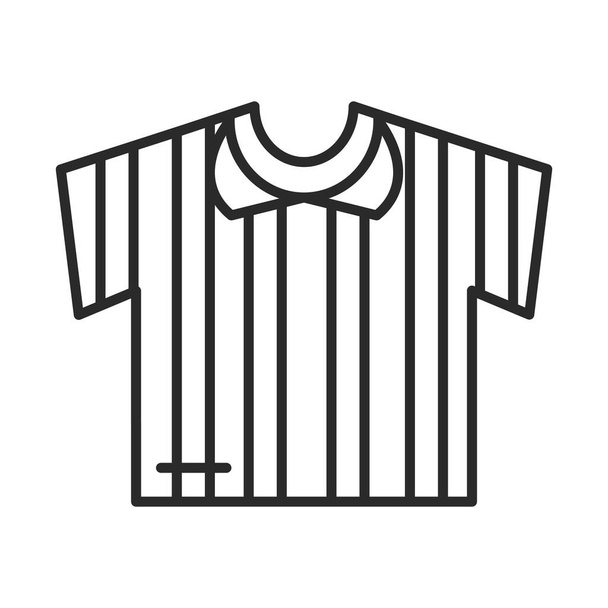 jogo de futebol, jersey árbitro equipamento liga esportes recreativos ícone de estilo de linha de torneio
 - Vetor, Imagem