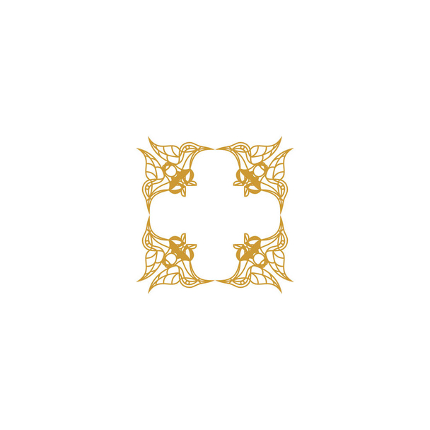 Conjunto vetorial de modelos de design de logotipo símbolos abstratos em estilo arábico ornamental emblemas para produtos de luxo, hotéis, boutiques, jóias, cosméticos orientais, restaurantes, lojas e lojas
 - Vetor, Imagem
