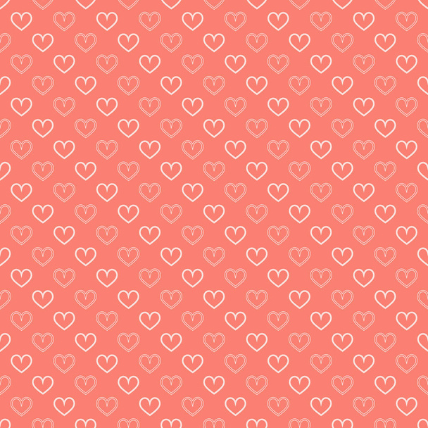 Stylish hearts seamless vector pattern. Wedding background. Romantic vector wallpaper for your design. - Vetor, Imagem