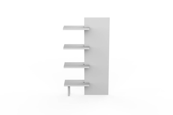 Display stand, retail display stand for product , display stands isolated on white background. 3d illustration - Photo, Image