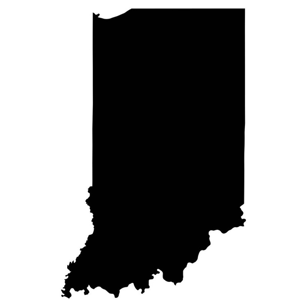 Indiana IN State Border USA Map Solid - Вектор, зображення