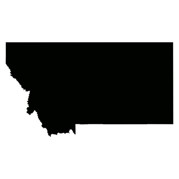モンタナ州MT州境米国地図｜Solid - ベクター画像