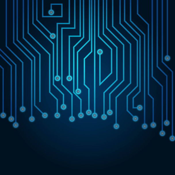 Circuit board bleu Hi-tech modèle de fond vectoriel numérique - Vecteur, image