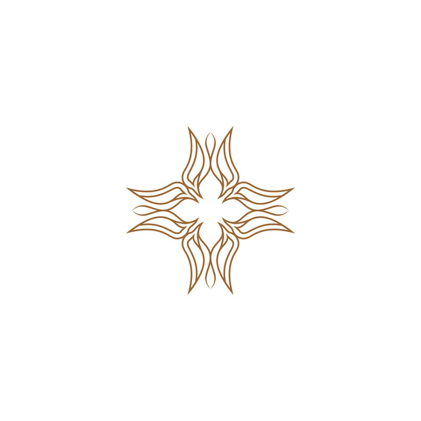 Vector logo design template - abstract symbol in ornamental arabic style - emblem for luxury products, hotels, boutiques, jewelry, oriental cosmetics, restaurants, shops and stores - Vector, Imagen
