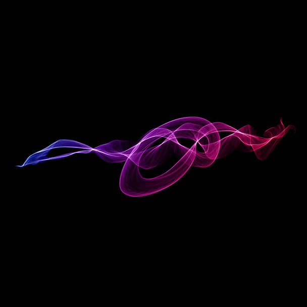 värikäs savu abstrakti mustalla pohjalla, liikkeen palosuunnittelu - Valokuva, kuva