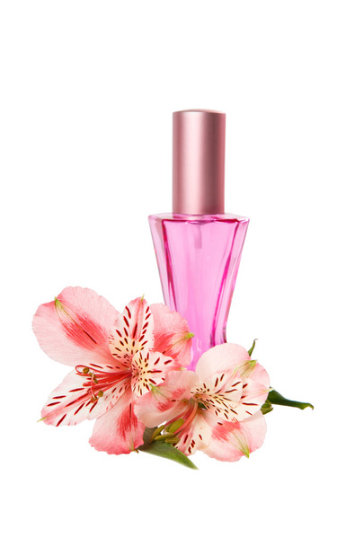Frasco de perfume rosa
 - Foto, Imagem