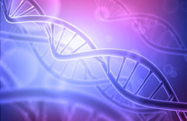 Blue DNA structure. Vector illustration - Vector, Image