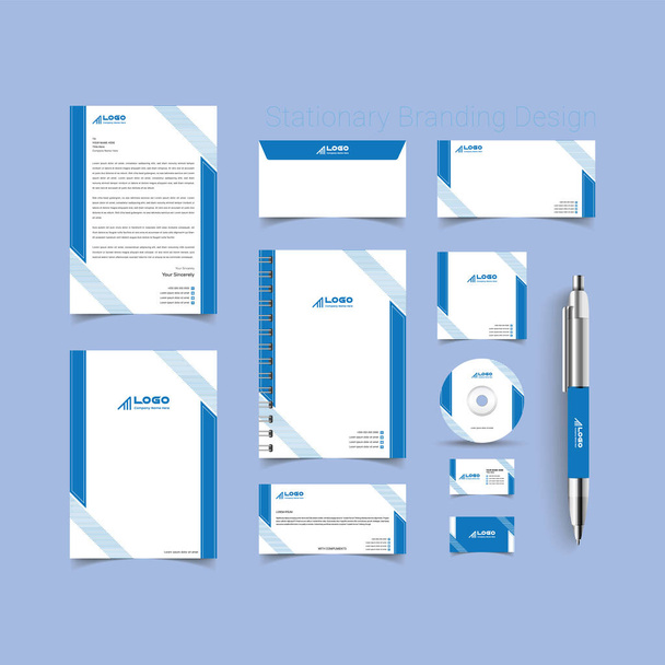 Corporate Identity Set. Stationery Template Design Kit. Branding Template Editable Brand Identity pack with abstract halftone effect background for Business Company and Finance Vector - Vector, Image