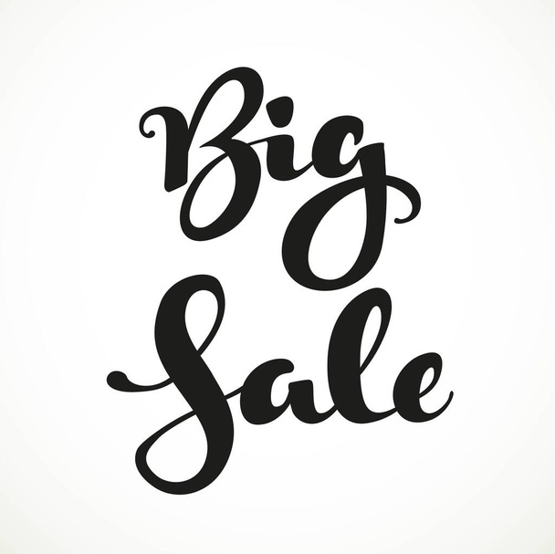 Big sale calligraphic inscription on a white background - Vector, afbeelding